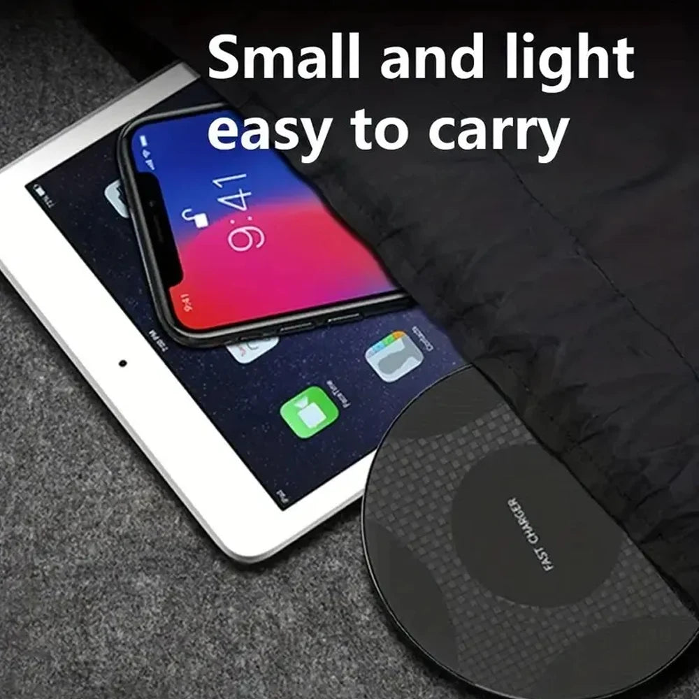 R-Gadgets™ Wireless Fast Charger Pad |LED Light |iPhone & Android