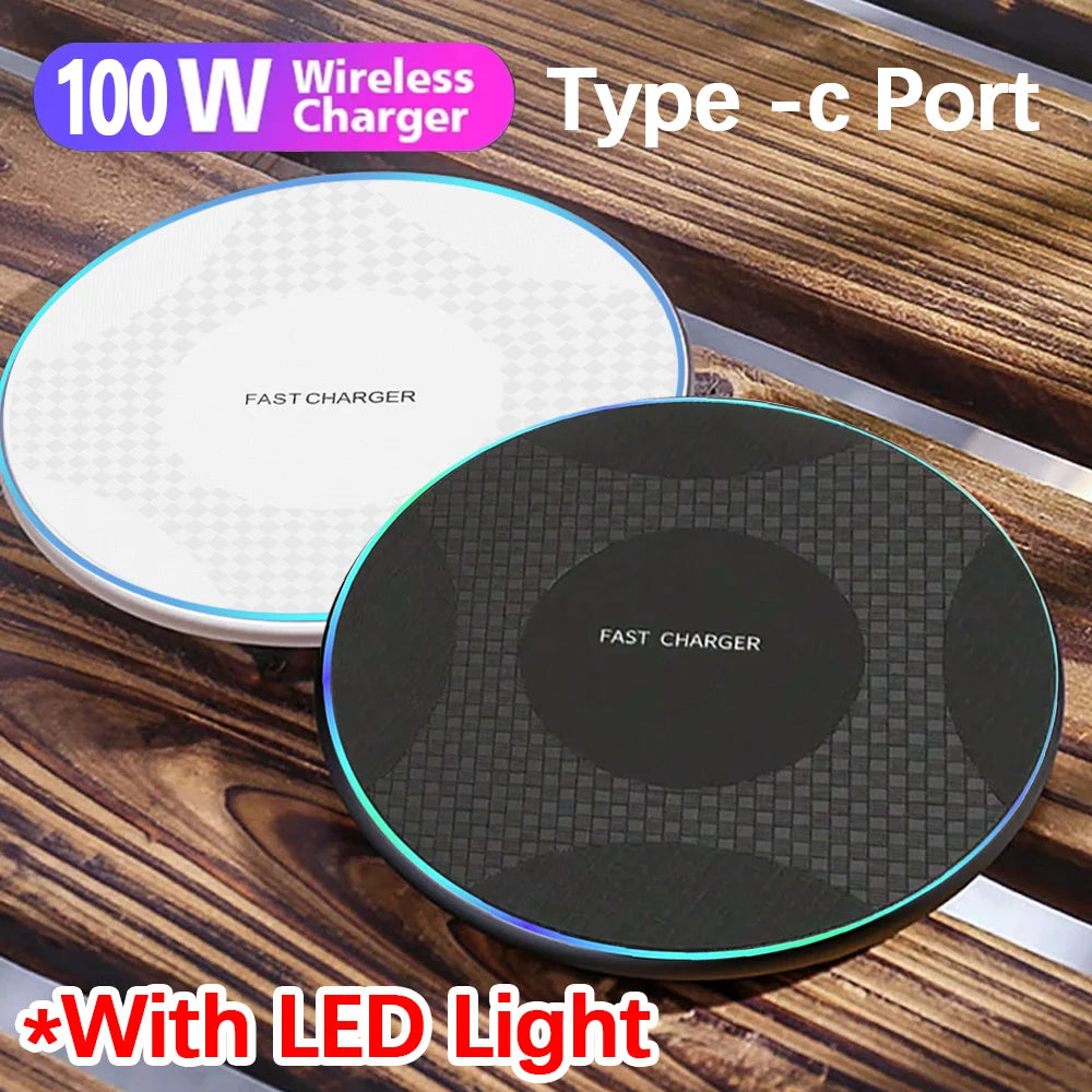 R-Gadgets™ Wireless Fast Charger Pad |LED Light |iPhone & Android