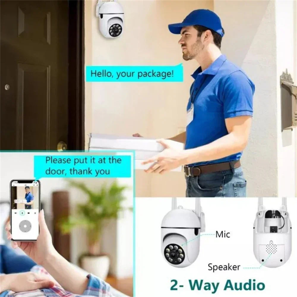 R-Gadgets™  Wireless Security Surveillance Camera |Outdoor 4X Zoom |Two-way Audio HD Cam