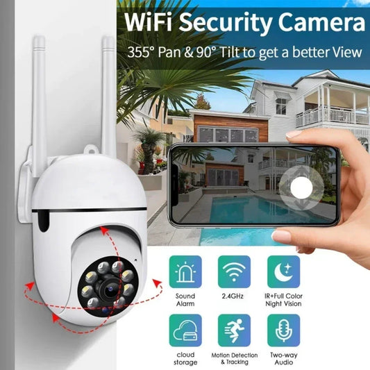 R-Gadgets™  Wireless Security Surveillance Camera |Outdoor 4X Zoom |Two-way Audio HD Cam